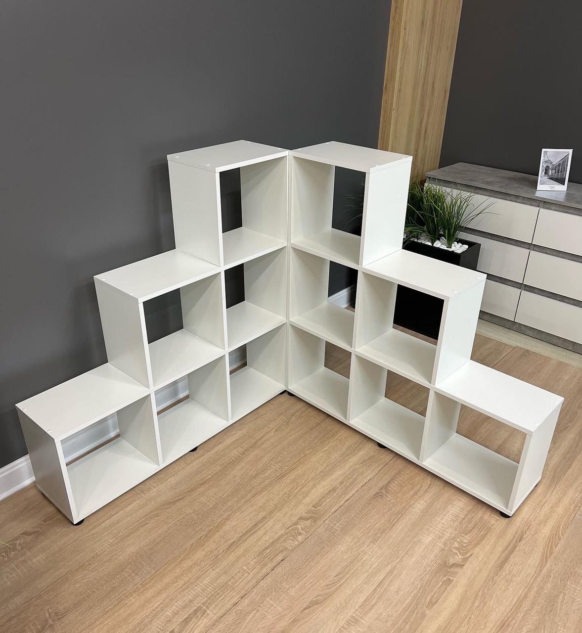 Стелаж А-2 на 6 комірок 1055х1080х252 мм Білий - фото 4