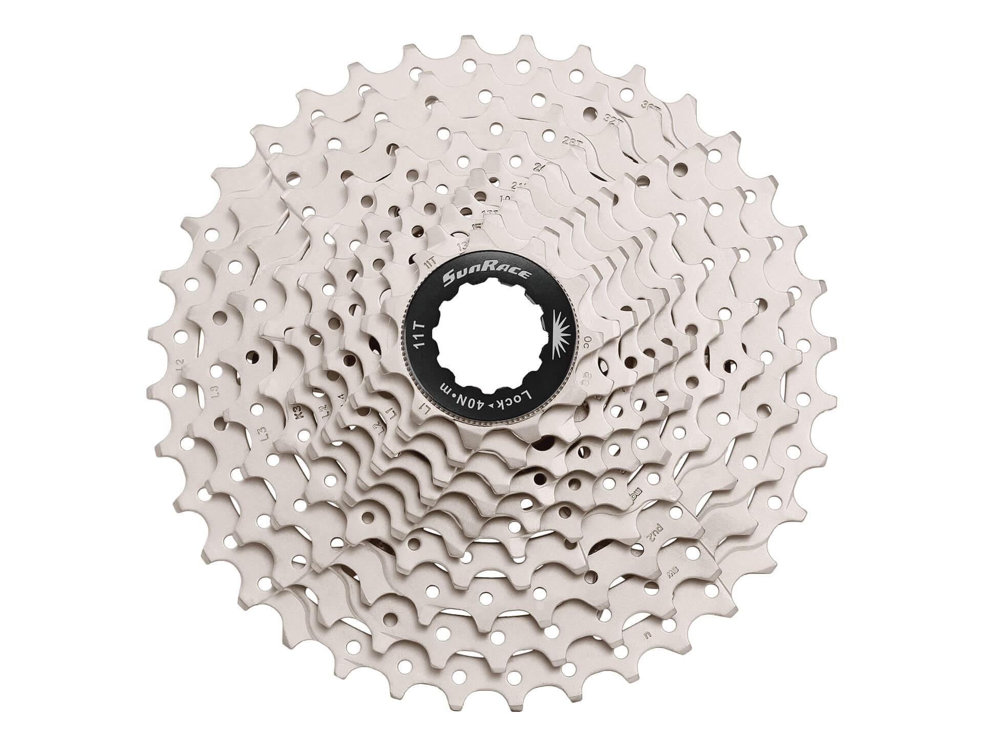 Кассета 10-k 11-36T SUN RACE MS MTB алюминиевый паук Metallic Silver