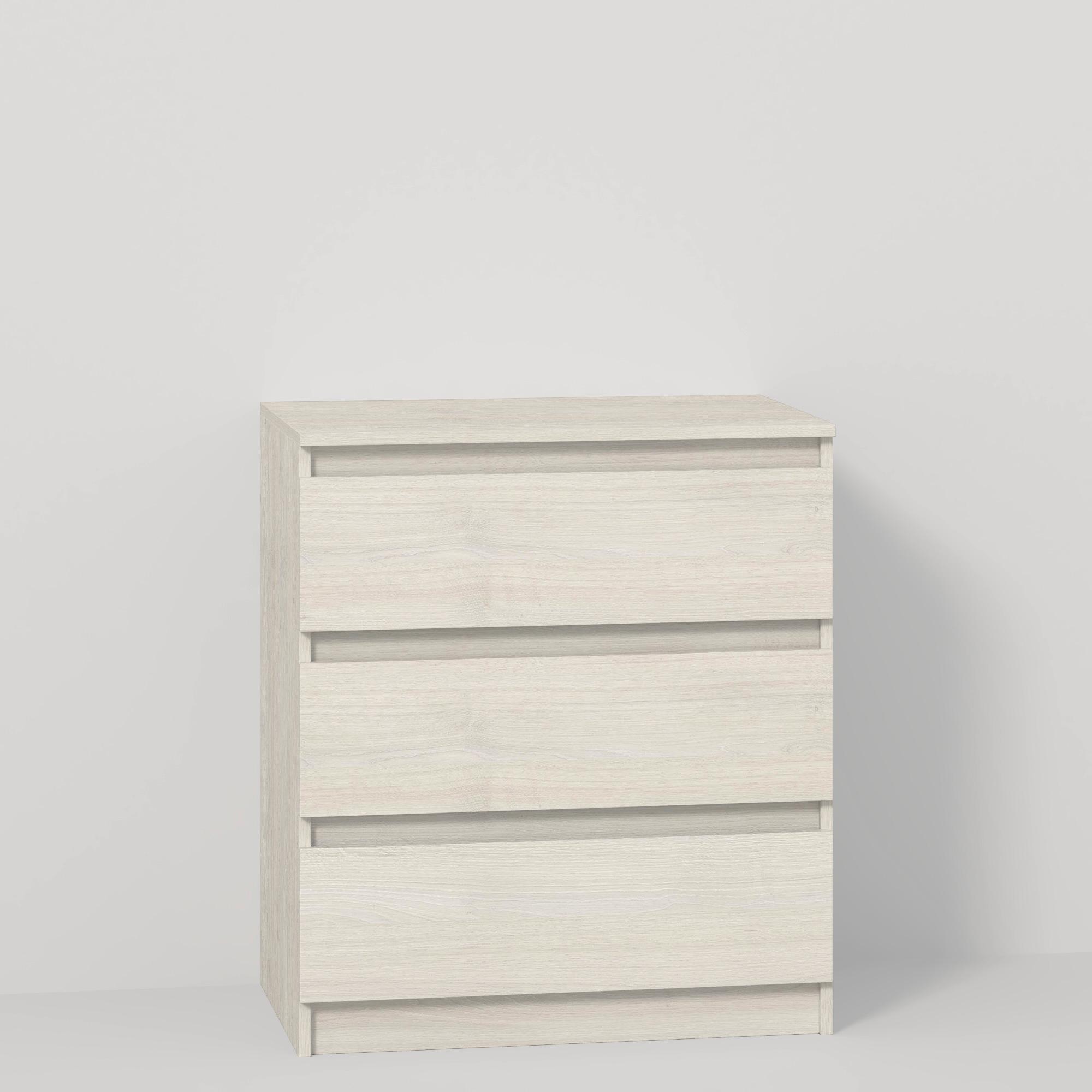 Комод на 3 ящика без ручек Line KF3 700x450x800 мм Шамони Светлый - фото 2 Комод на 3 ящика без ручек Line KF3 700x450x800 мм Шамони Светлый - фото 2