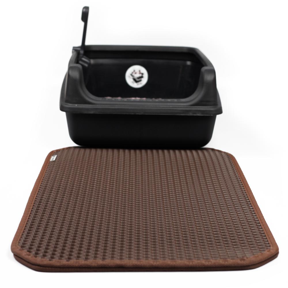 Коврик двухслойный Cat in Box для кошачьего лотка EVA на липучках 60x40 см Коричневый - фото 2 Коврик двухслойный Cat in Box для кошачьего лотка EVA на липучках 60x40 см Коричневый - фото 2