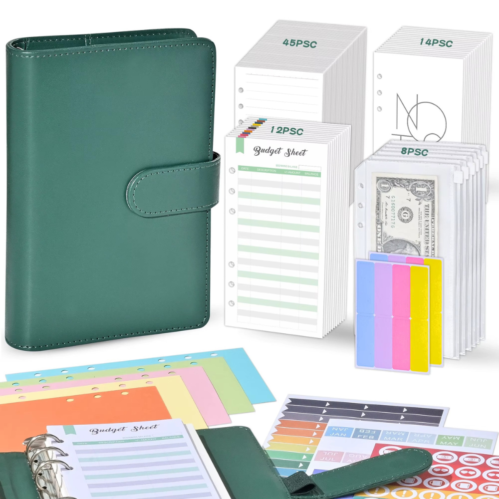 Блокнот-планер для грошей бюджету та зберігання фінансів/для ведення обліку доходу формат А6 Зелений - фото 5 Блокнот-планер для грошей бюджету та зберігання фінансів/для ведення обліку доходу формат А6 Зелений - фото 5