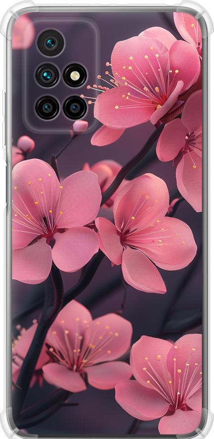 Чехол на Xiaomi Redmi 10 Пурпурная сакура (6075sp-2488-42517)
