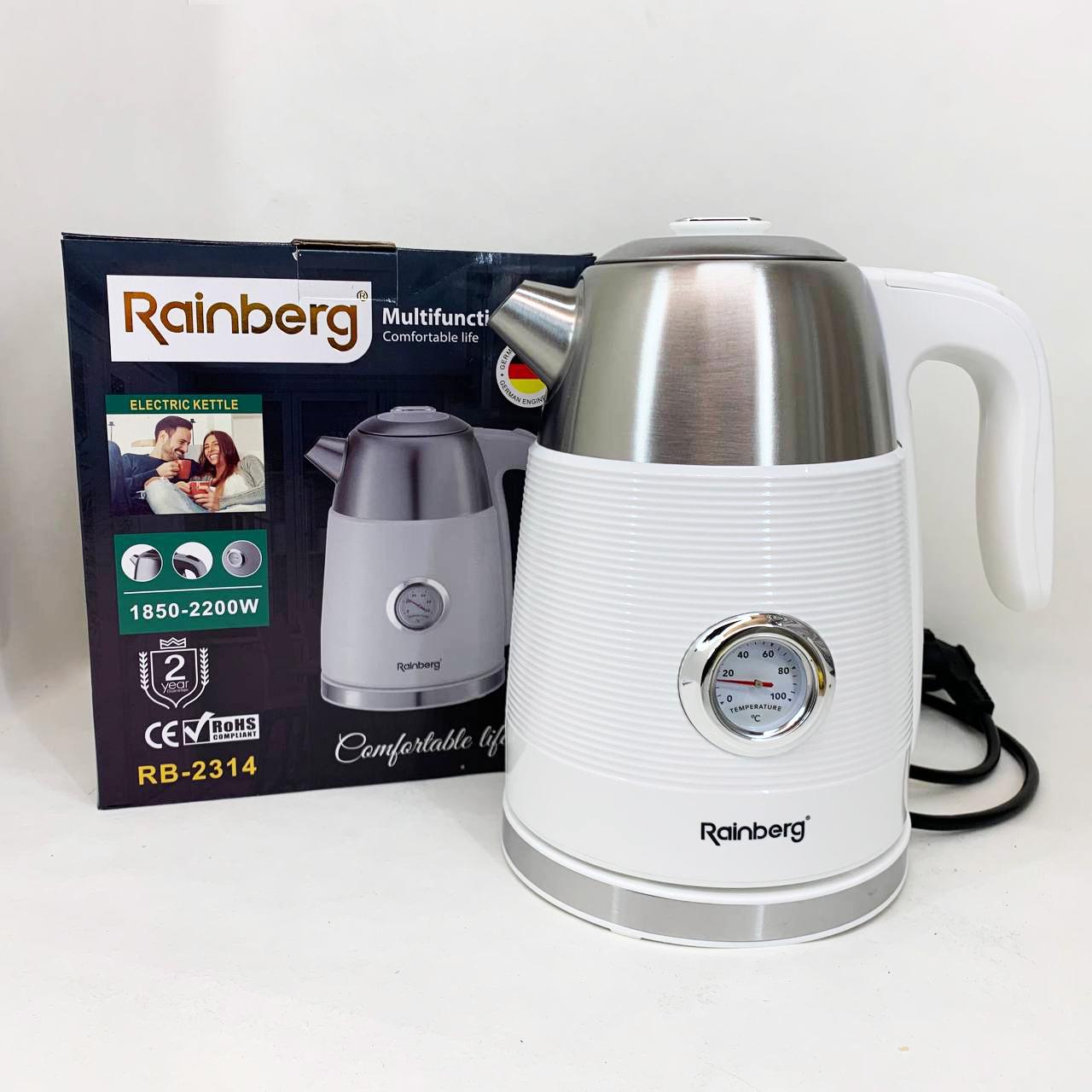 Чайник електричний з датчиком температури Rainberg RB-2314 White (13356300)