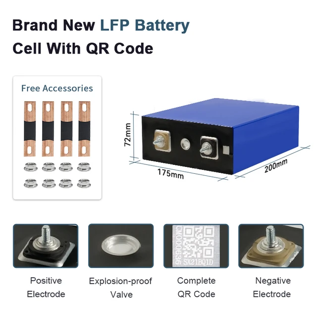 Литий-железо-фосфатный аккумулятор LiFePo4 ETC 280Ah 3,2 V ≥8000 cycle Класс А (19072401) - фото 3