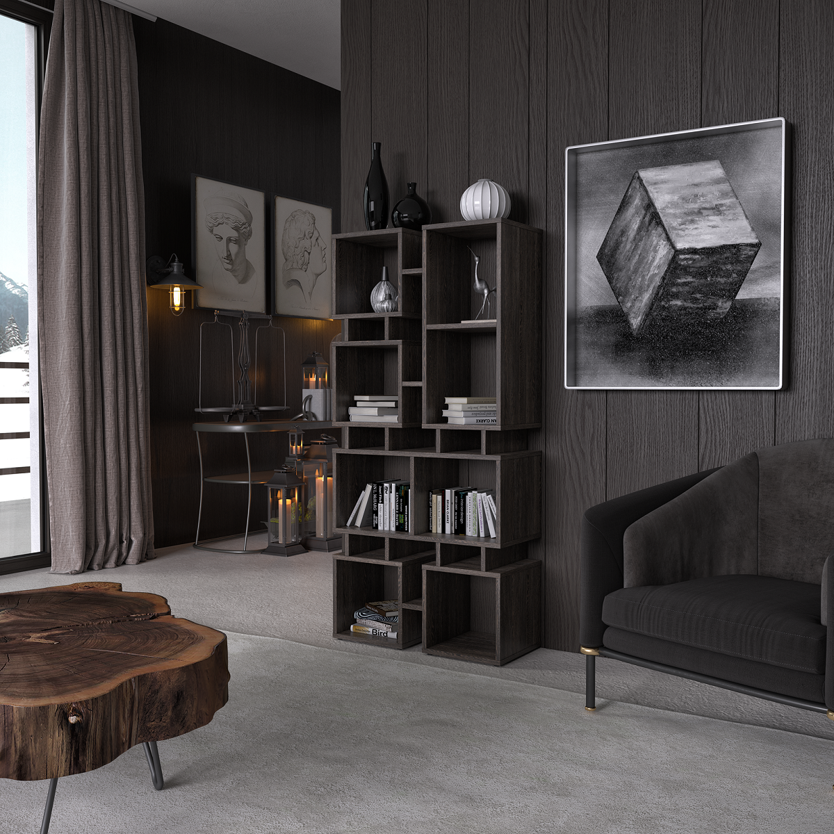 Стелаж для книг ST-0018 та декору на 8 комірок ST0018 Венге Аруша (ST0018-arusha) Стелаж для книг ST-0018 та декору на 8 комірок ST0018 Венге Аруша (ST0018-arusha)