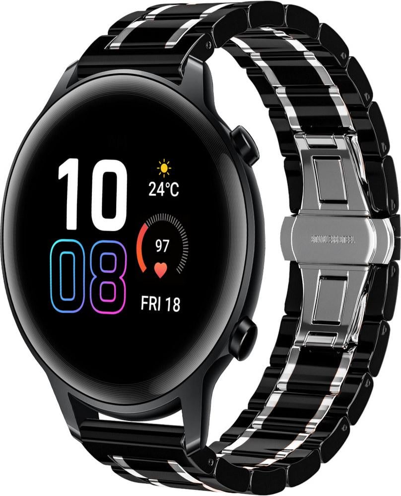 Ремінець керамічний Ceramo для Honor Magic Watch 2 42 мм Black/White (28743-1E) Ремінець керамічний Ceramo для Honor Magic Watch 2 42 мм Black/White (28743-1E)