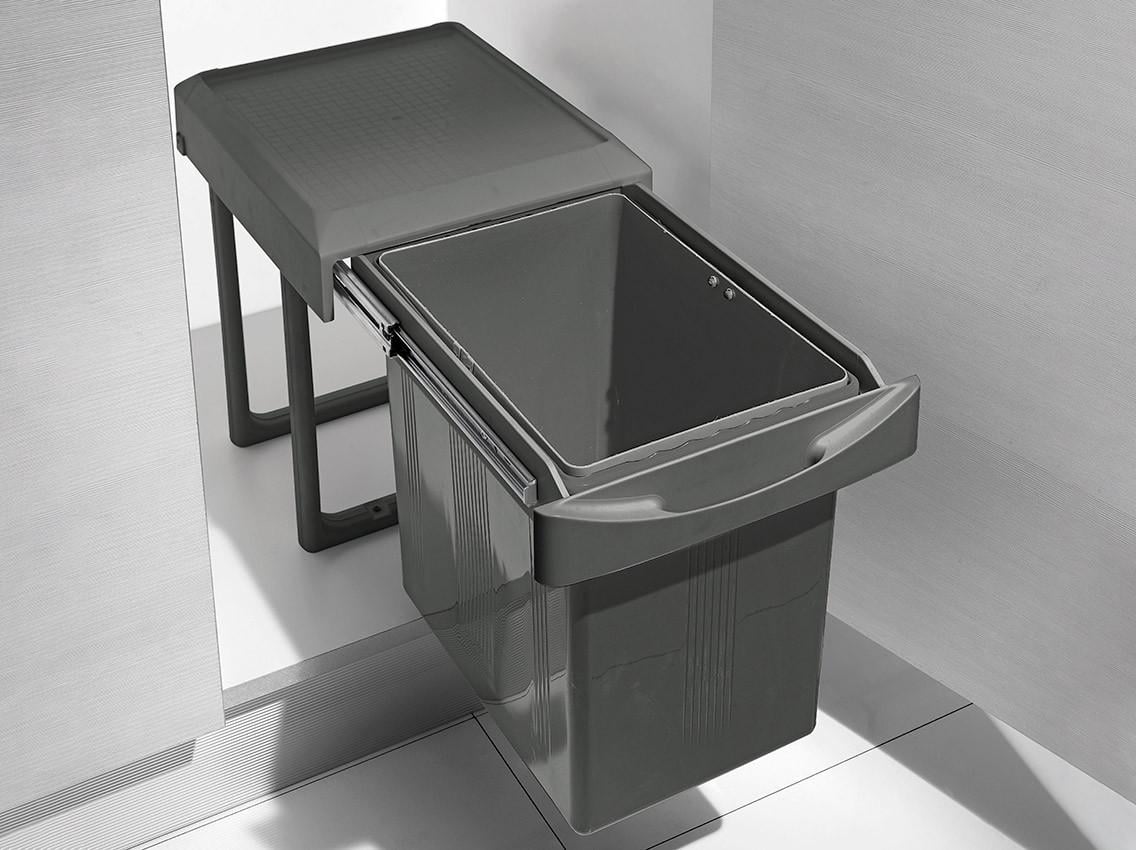 Ведро выдвижное для мусора INOXA ардезия 16 л