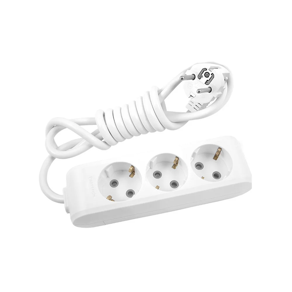 Подовжувач Panasonic X-tendia 3 гнізда із заземленням та шторками 5 м (YUT_V10827)