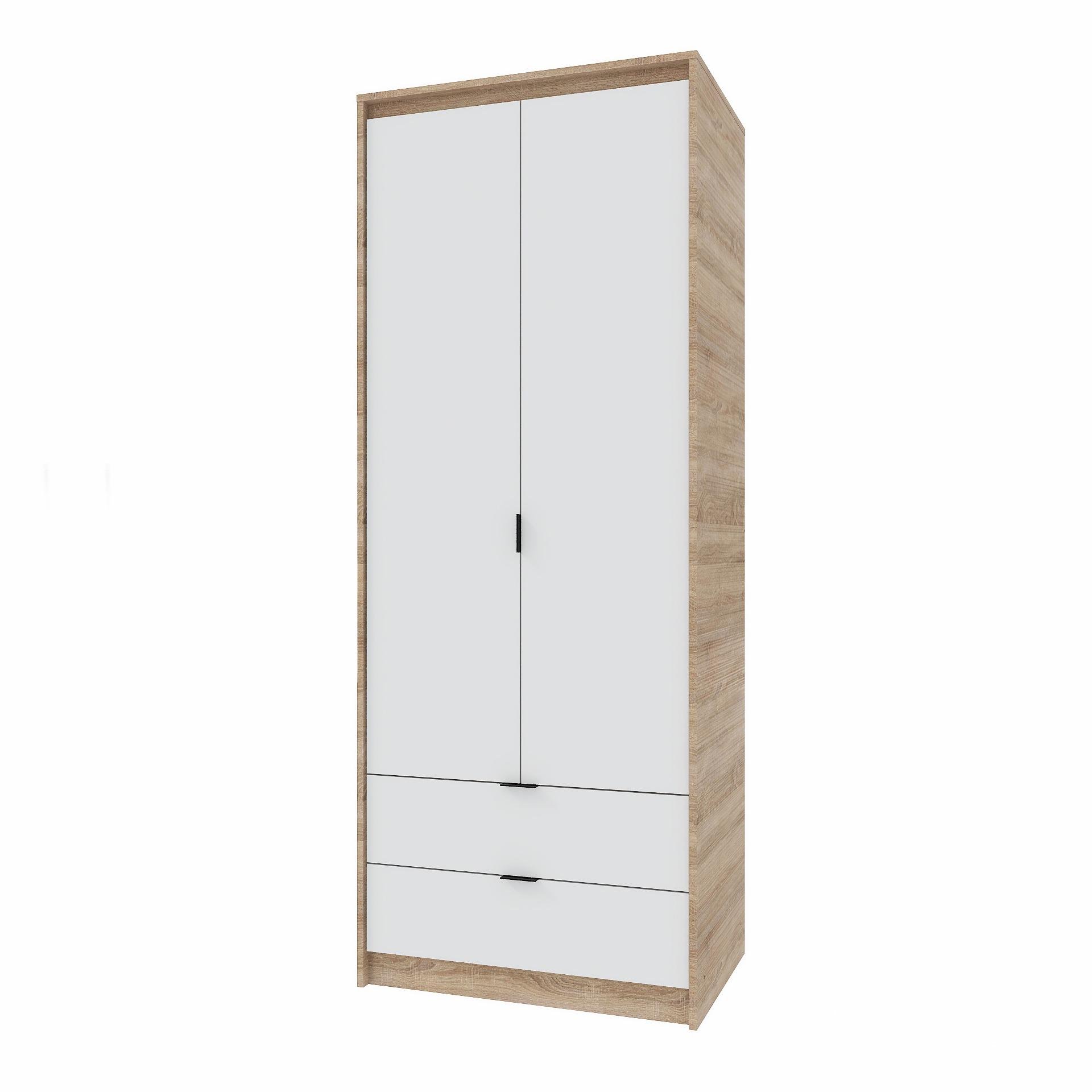 Шафа для одягу Еверест Сіті 80,2х50х204,6 см Дуб сонома/Білий (26038410)