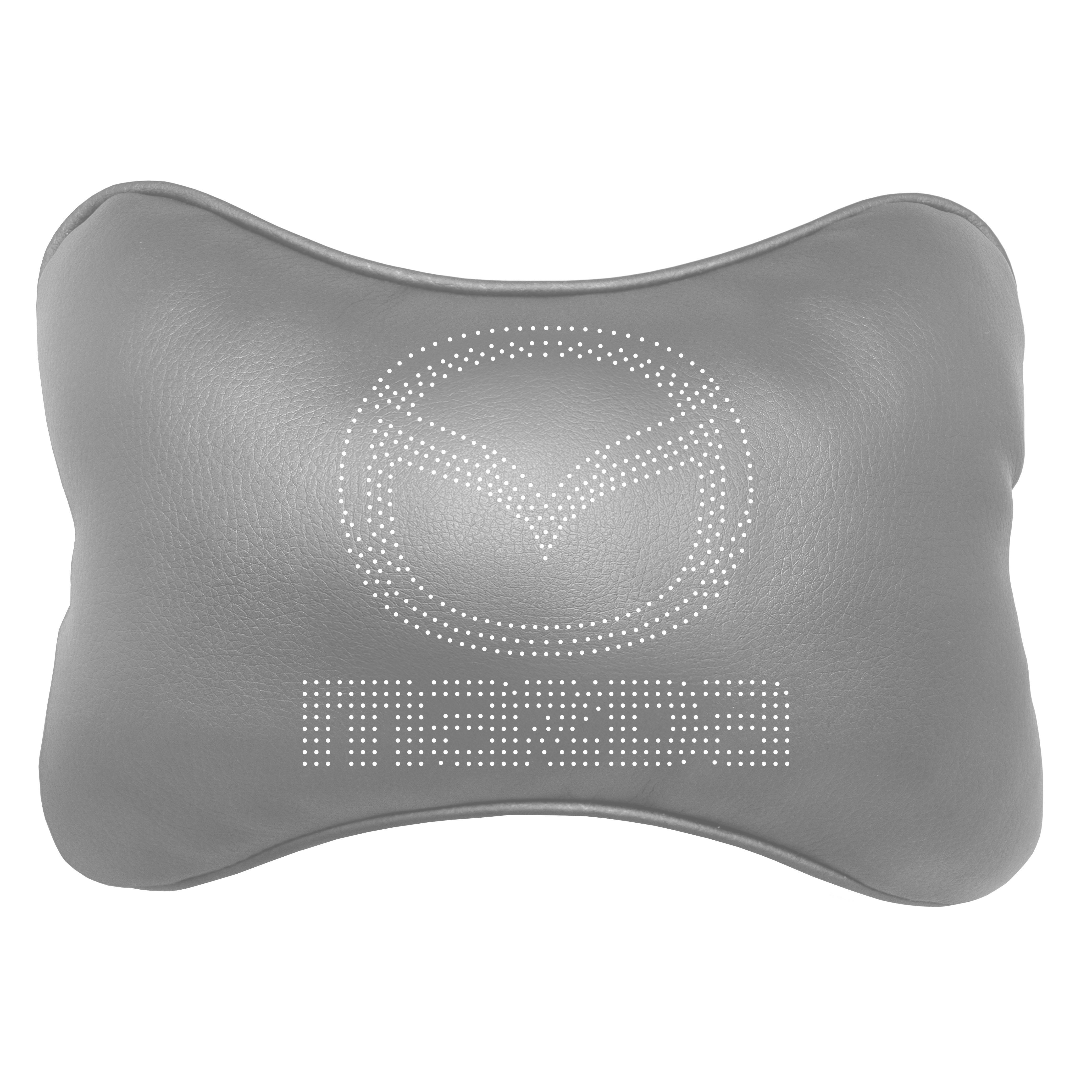 Подушка автомобильная Avtolife Mazda для шеи из экокожи Серый (AVT-LGR-05)