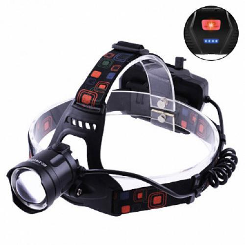 Фонарь налобный XQ-219-HP50, ЗУ micro USB, 3x18650, power bank, signal light, индикация заряда (XQ-219-HP50)