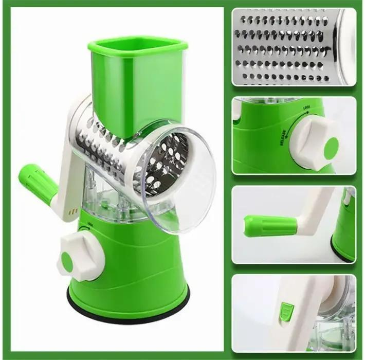 Мультислайсер Tabletop Drum Grater Kitchen Master Зелений (14694670) - фото 3