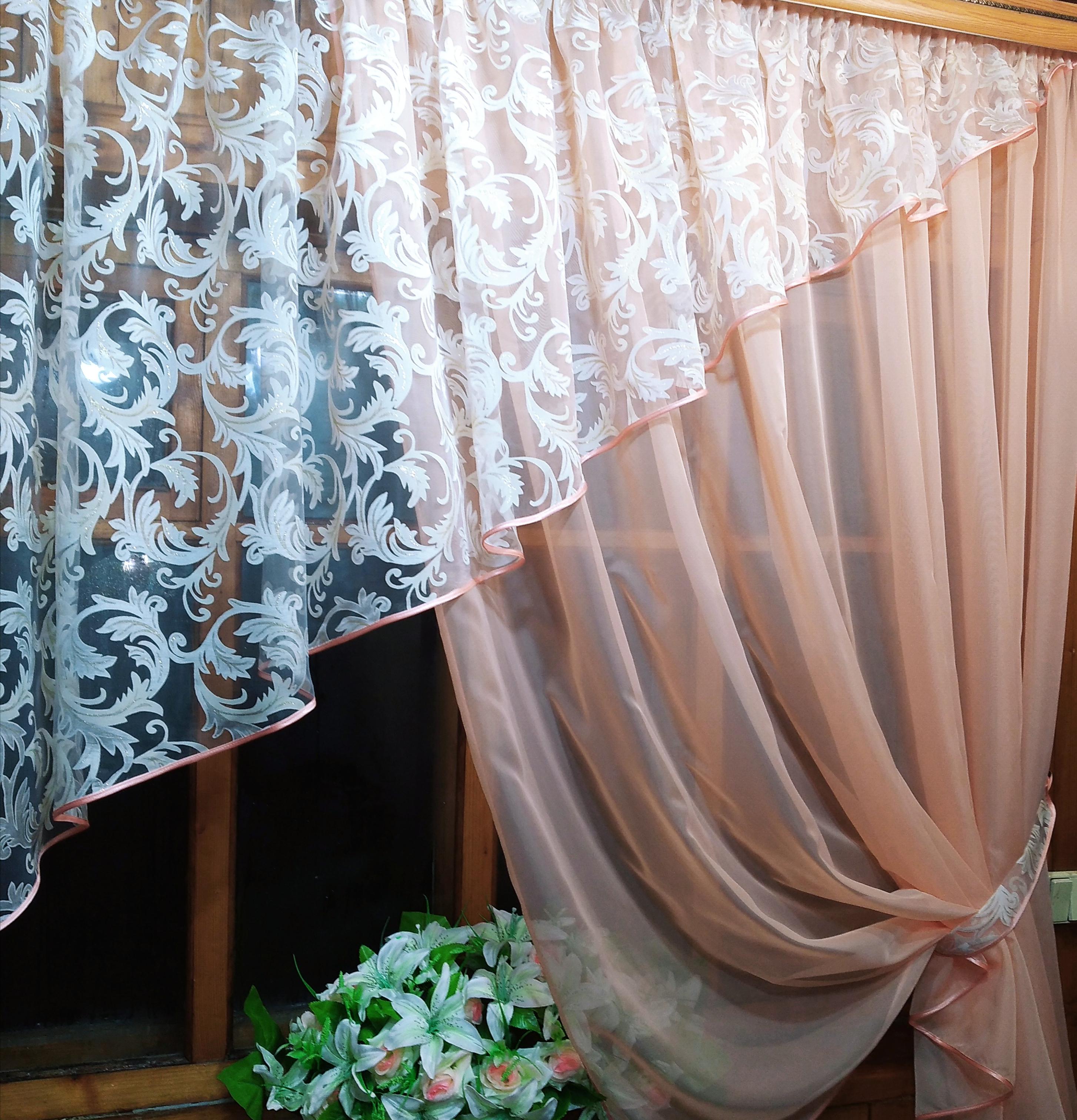 Шторы Анжелика правая Персиковый (1098233033) - фото 5