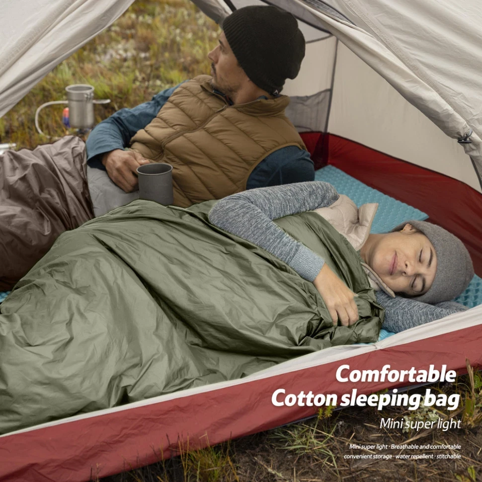 Спальний мішок Naturehike LW180 Mini NH21MSD04 лівий XL Темно-зелений (6975641884361) - фото 5