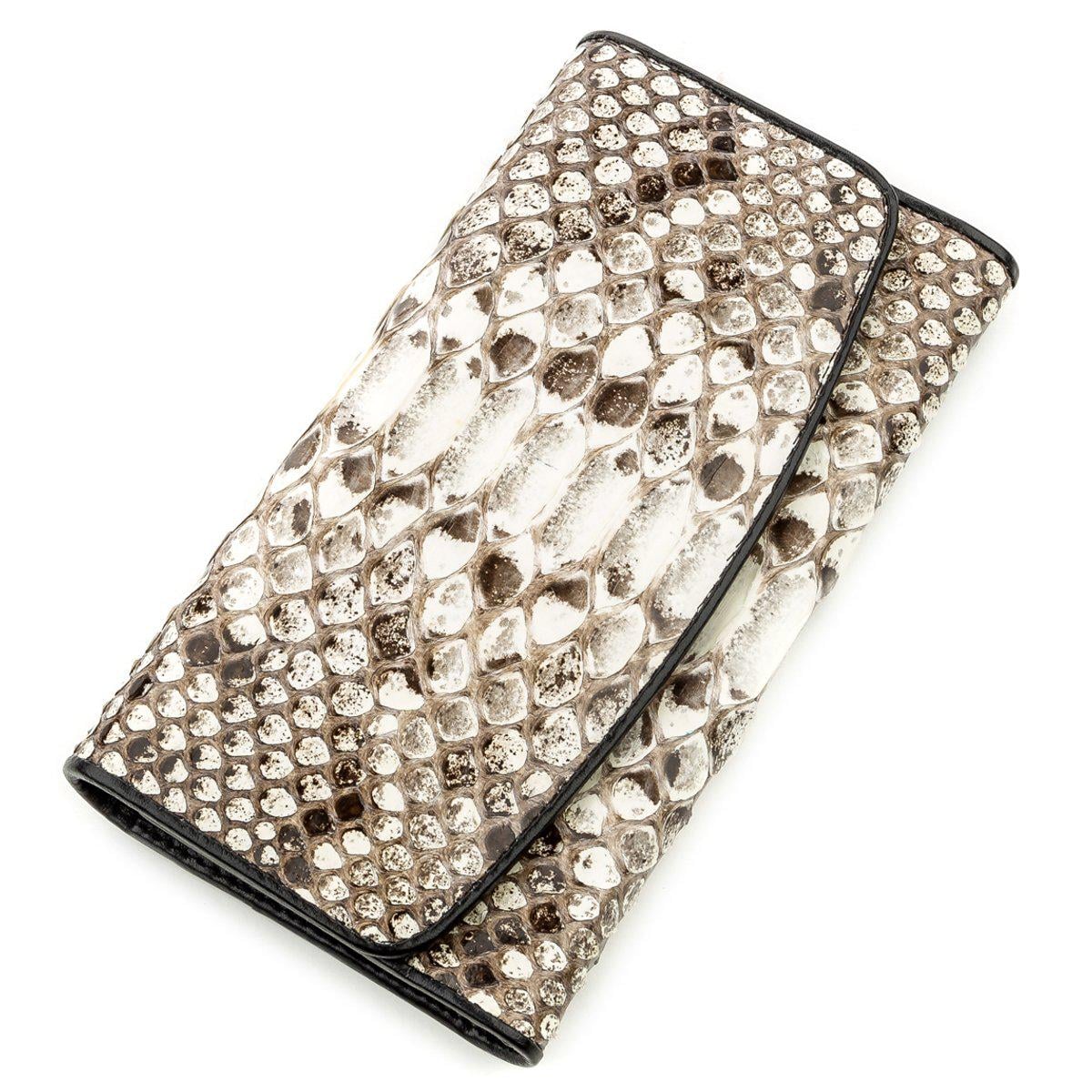 Женский кошелек Snake leather 18549 кожаный Бежевый