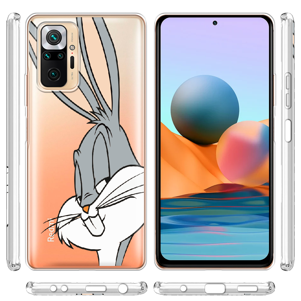 Чохол BoxFace Xiaomi Redmi Note 10 Pro Lucky Rabbit Прозорий силікон (42053-bk81-42053) - фото 3