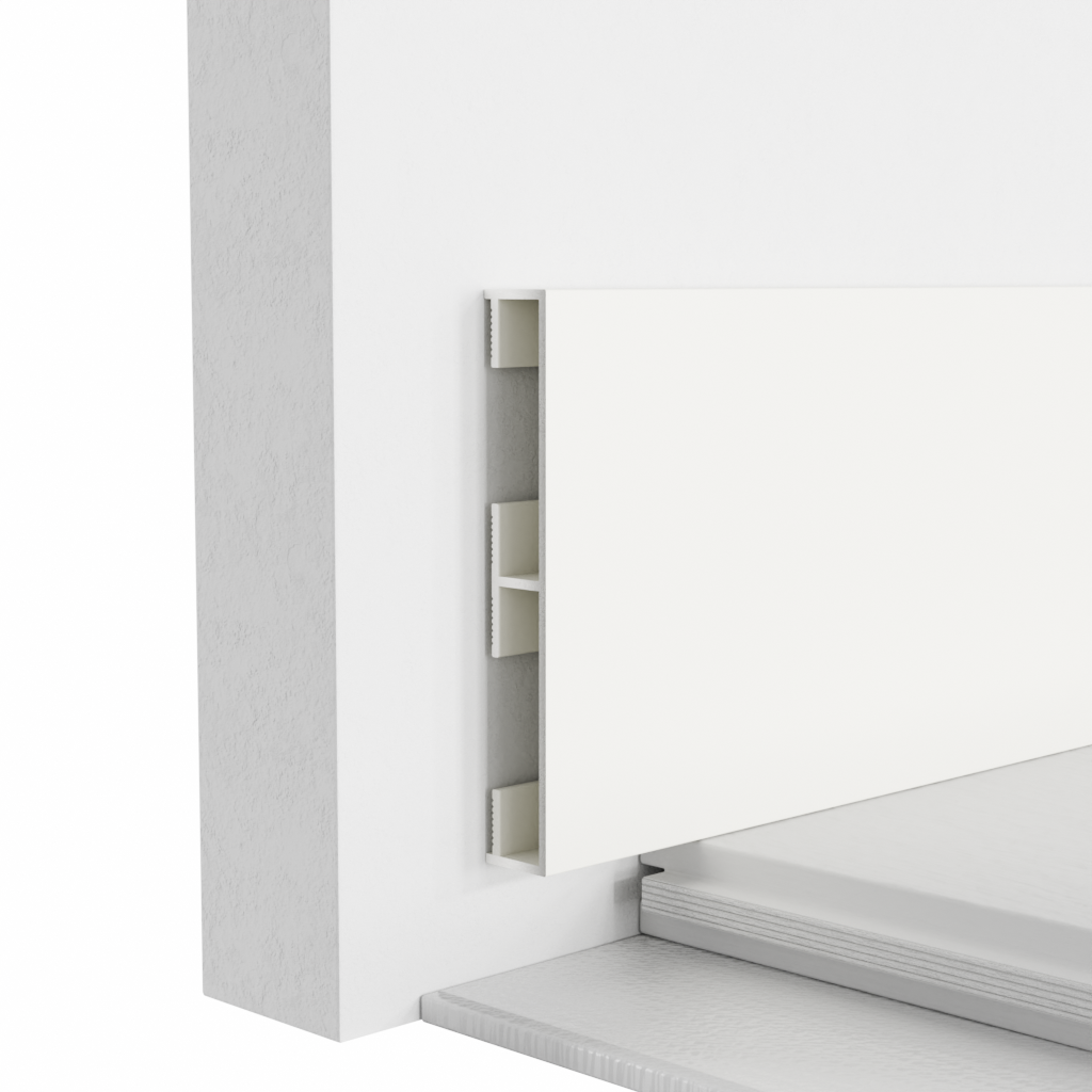 Плинтус прямоугольный алюминиевый AVP-609 60 мм 2600 мм Белый (24239753)