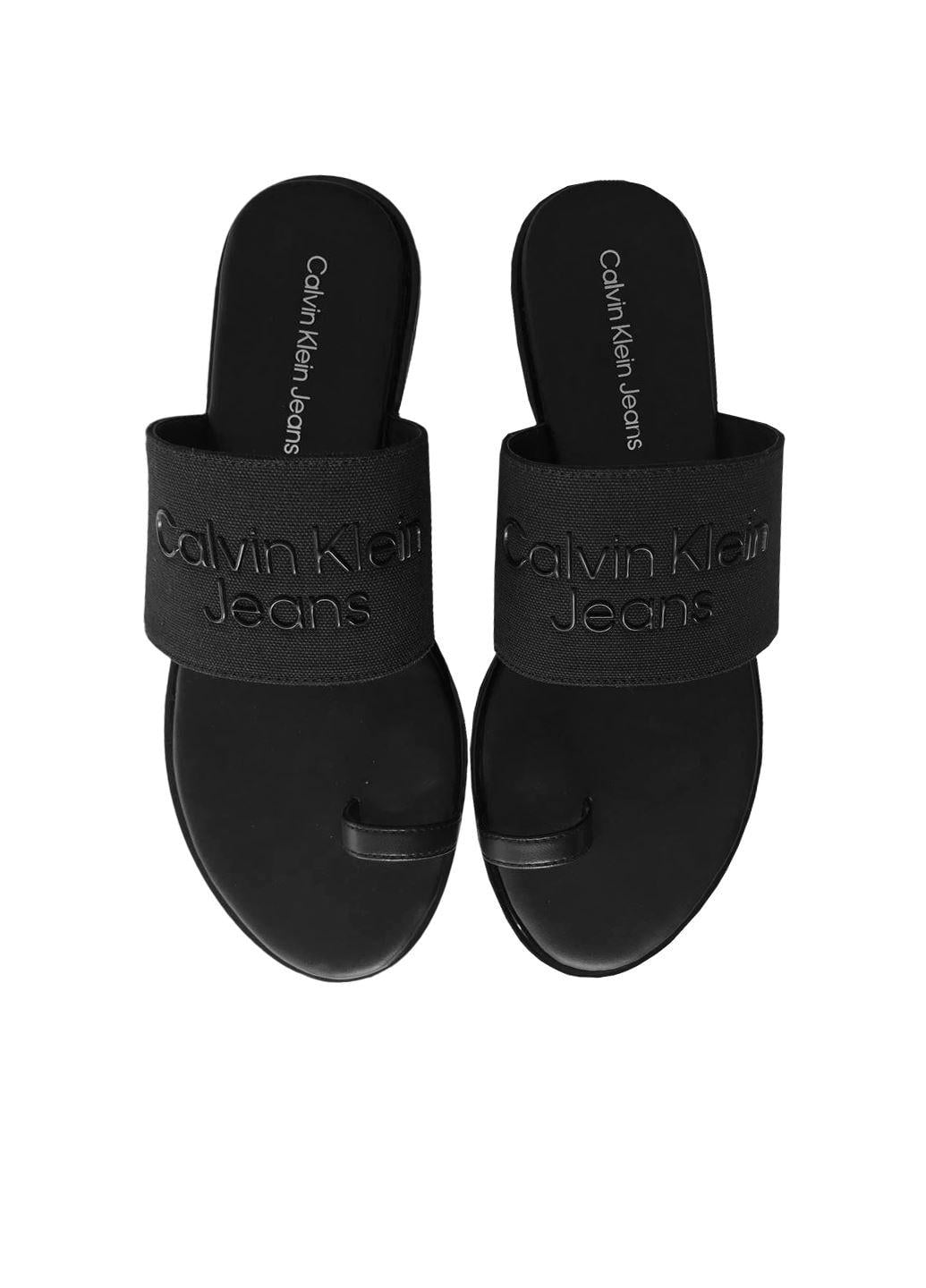 Шлепанцы женские Calvin Klein Jeans текстильные р. 41 Черный (CK00022-02)