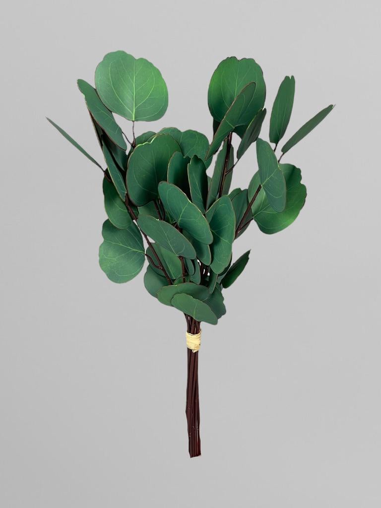 Пучок искусственного эвкалипта на 8 веточек 35 см Зеленый (Р03007)