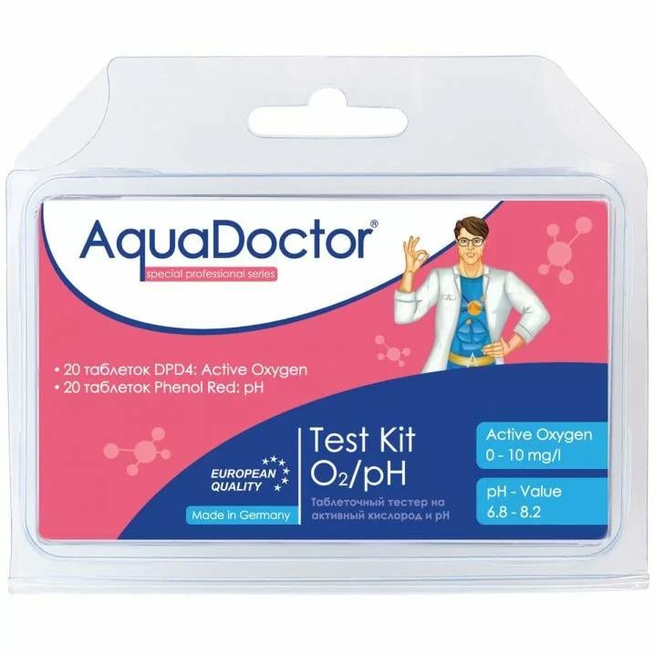 Тестер рівню активного кисню та кислотності AquaDoctor Test Kit O2/pH (23543)