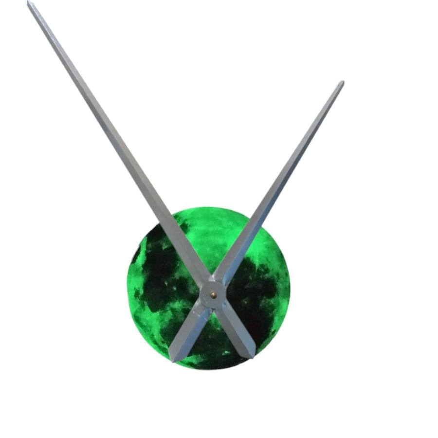 Годинниковий механізм посилений Місяць що світиться стрілка 40 см Зелений/Сріблястий (1103-9)