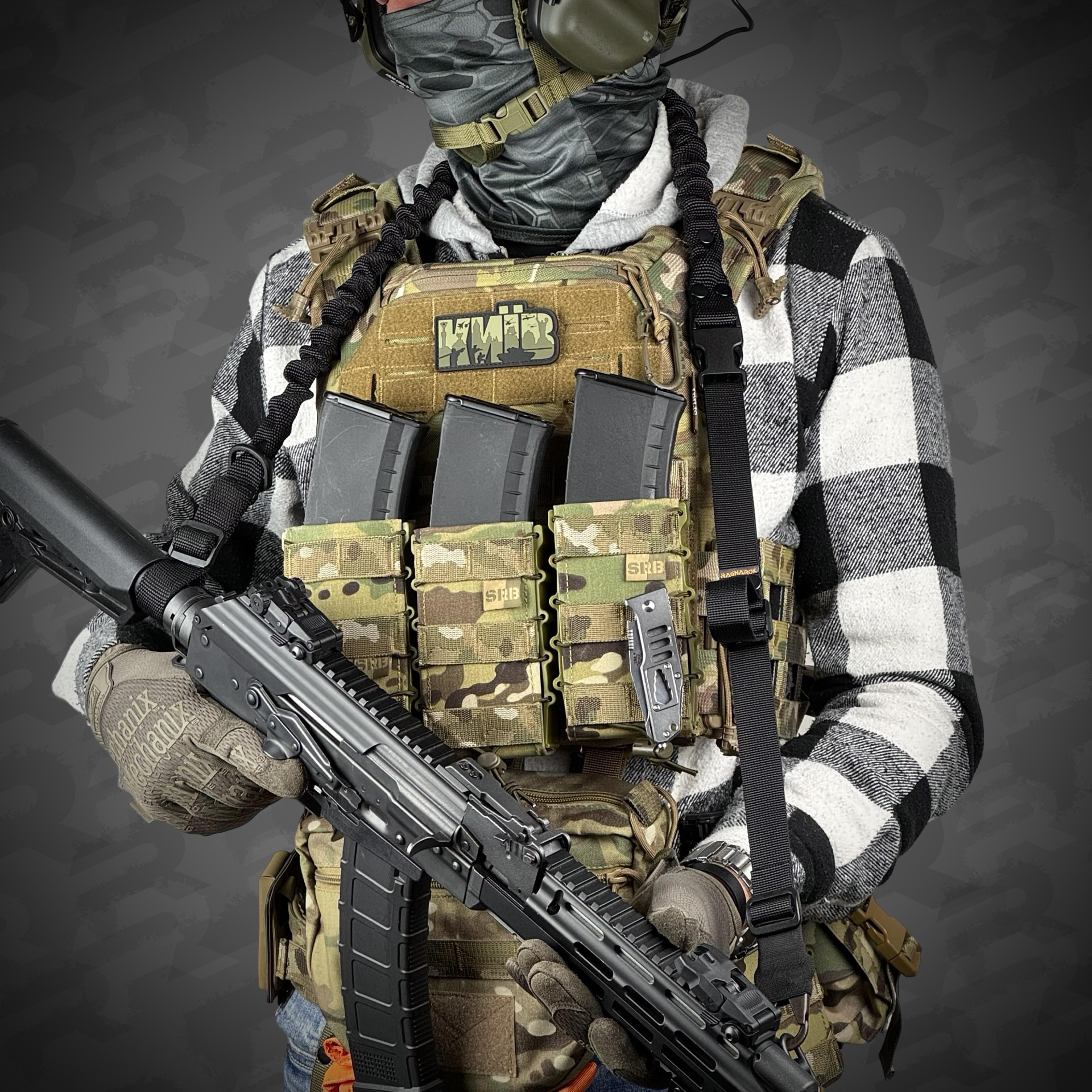 Ремінь для зброї одно/двоточковий еластичний Ragnarok FORSETI Чорний - фото 4