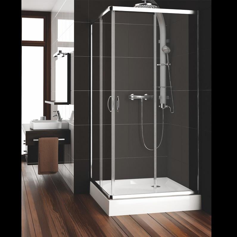 Душевая кабина Armaform ELBE квадратная раздвижная 100x100x190 см стекло прозрачное каленое 5 мм без поддона (111-095111)