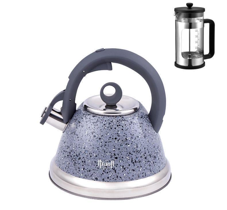 Чайник Krauff Steinoptik 2,7 л з френч-прессом Cergio 1000 мл (55-333-524)