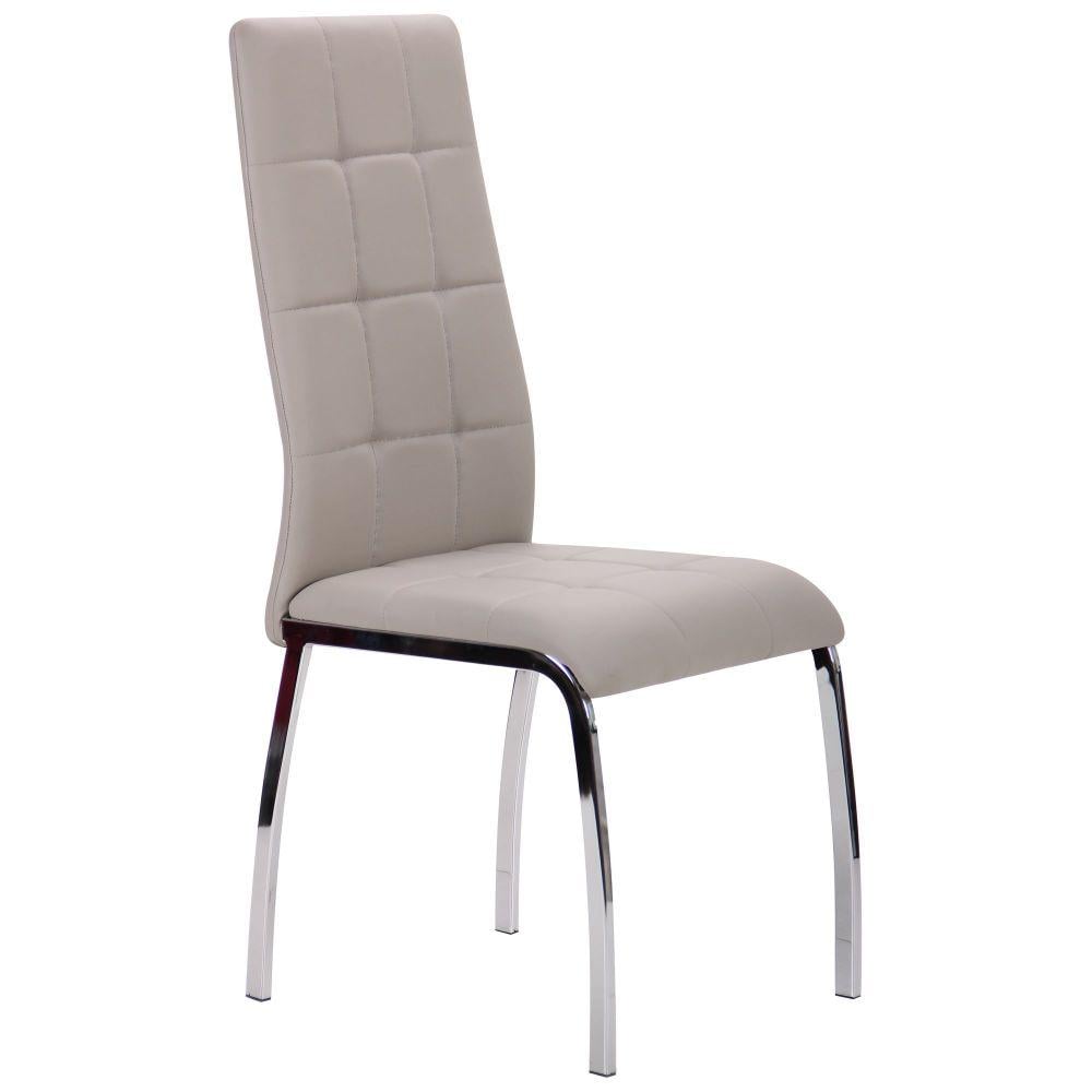 Обеденный стул AMF Кастилия металл/кожзаменитель 1010х430х530 мм Хром/Платина
