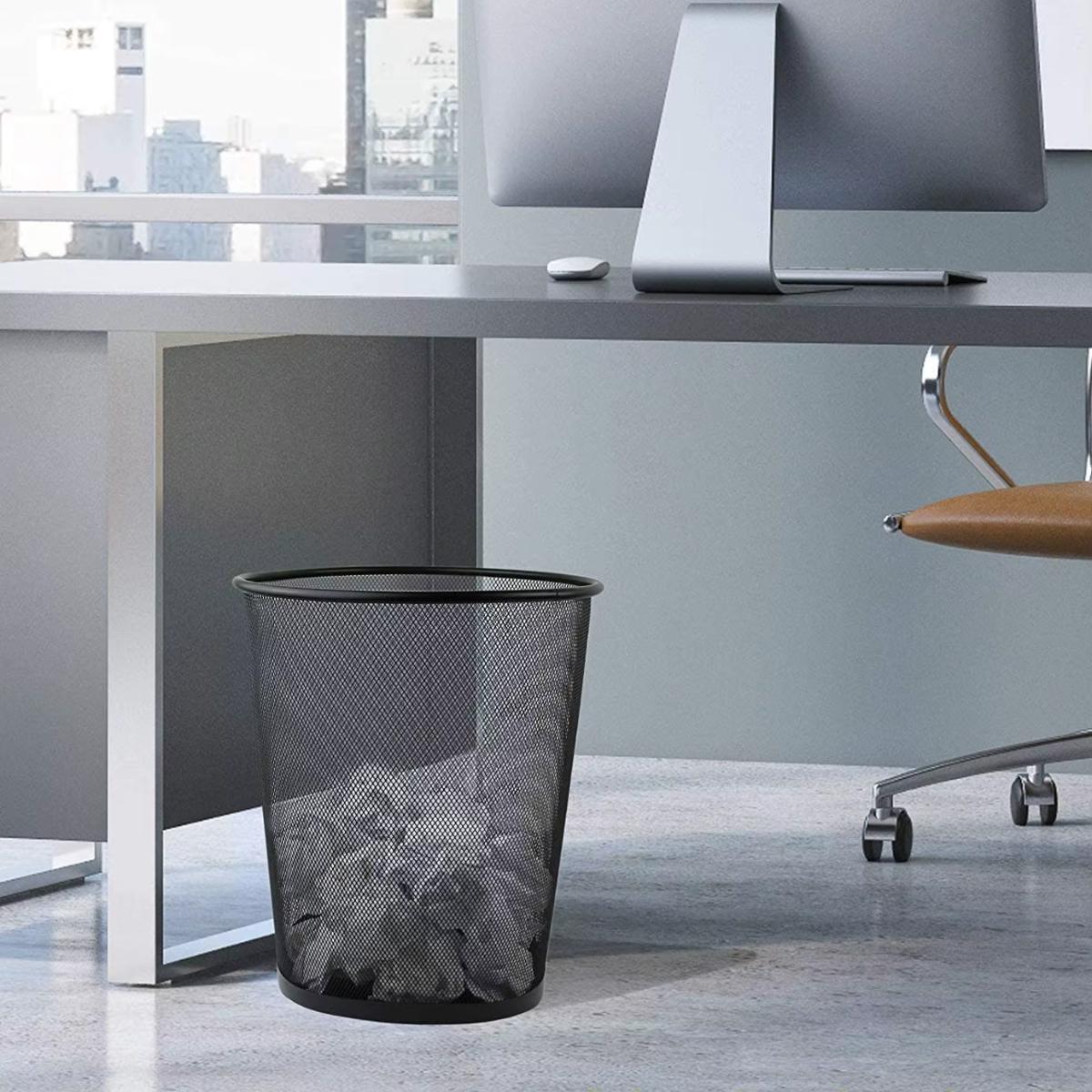 Кошик для паперів металевий Paper Basket круглий 23,5х18,5х27 см Чорний (WW01444ST) - фото 4 Кошик для паперів металевий Paper Basket круглий 23,5х18,5х27 см Чорний (WW01444ST) - фото 4