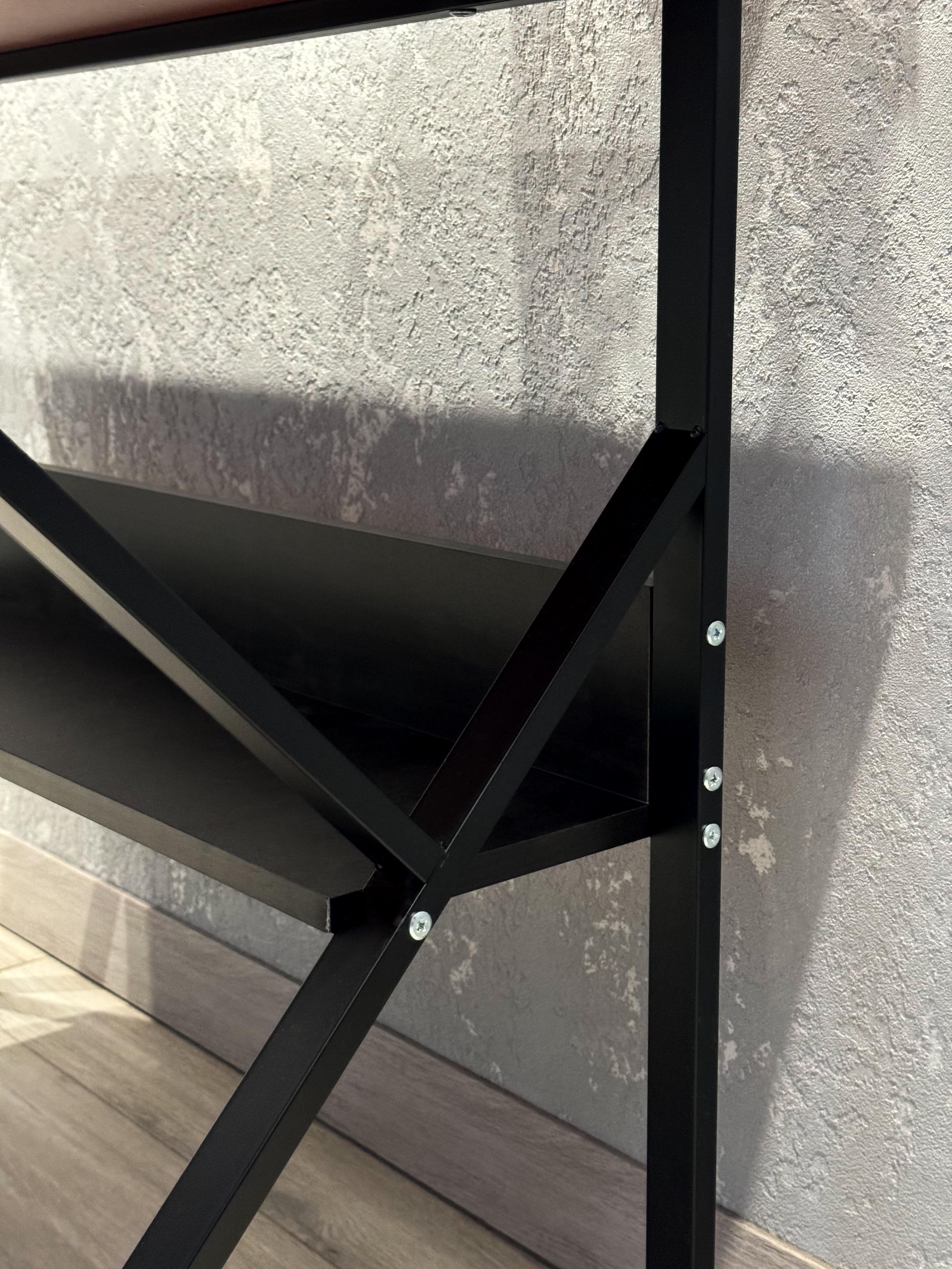 Комп'ютерний стіл з полицею Drom 100x60 см Чорний - фото 5 Комп'ютерний стіл з полицею Drom 100x60 см Чорний - фото 5