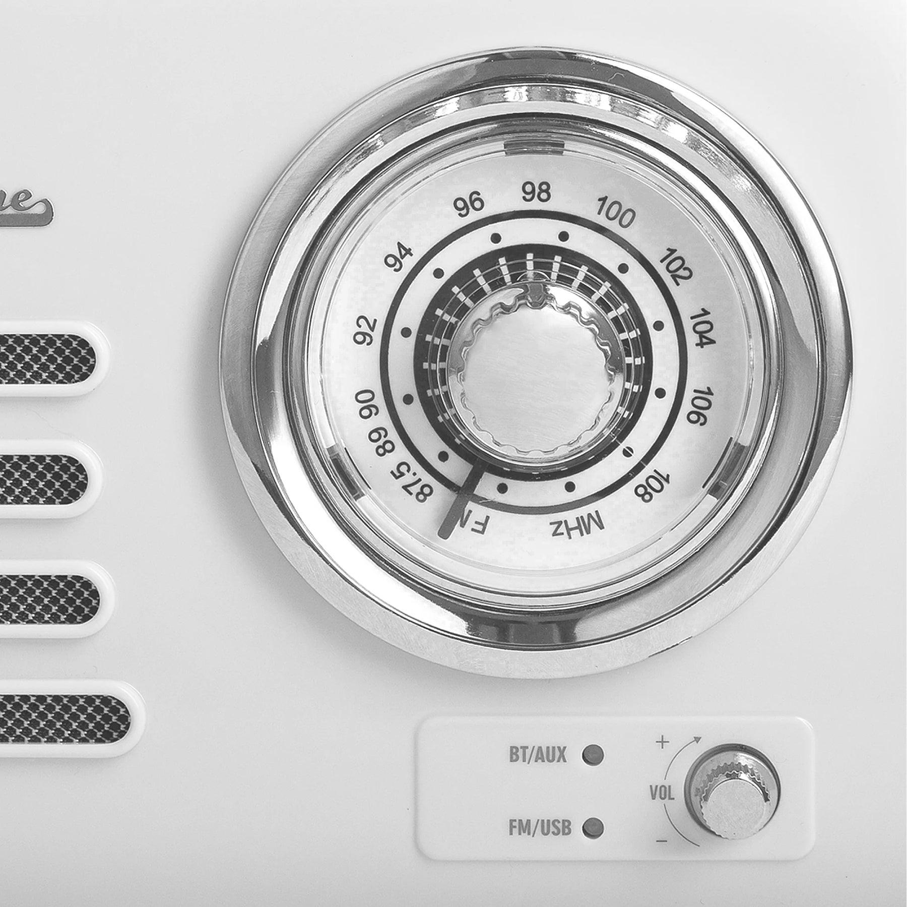 Радіо у ретро стилі Bluetooth Vintage Cuisine металева ручка Білий - фото 5