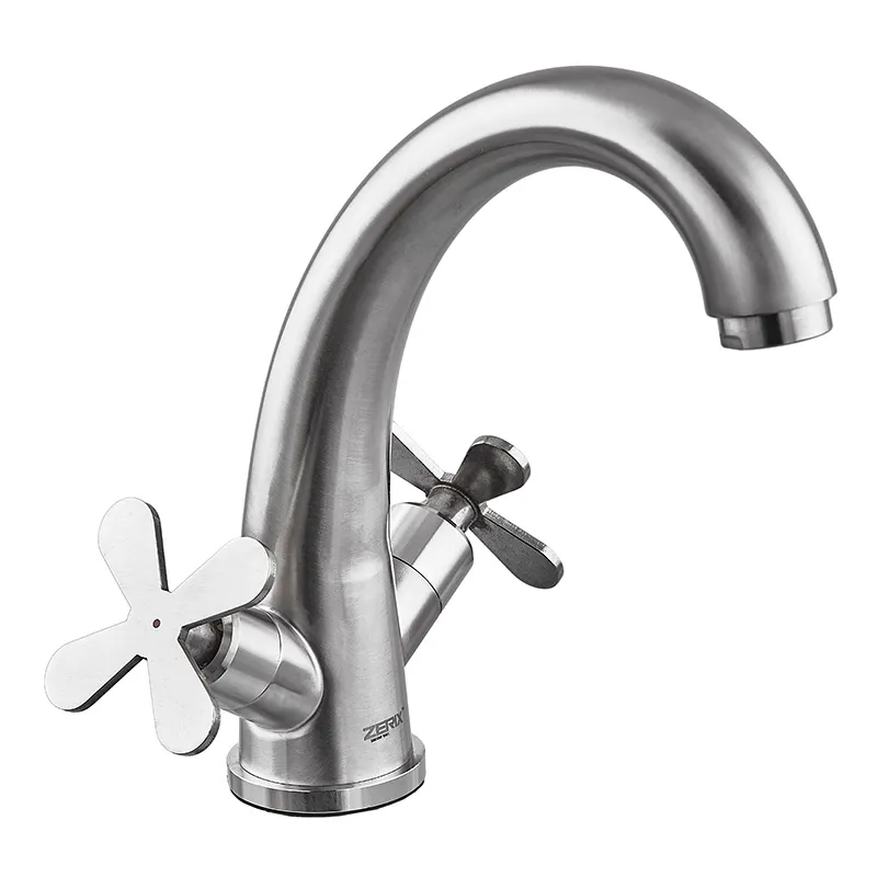 Смеситель для умывальника Zerix GTA-001-C из нержавеющей стали (ZX5613)