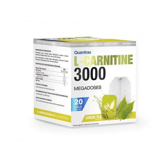 Жиросжигатель для спорта Quamtrax L-Carnitine 3000 20х25 мл Green Tea