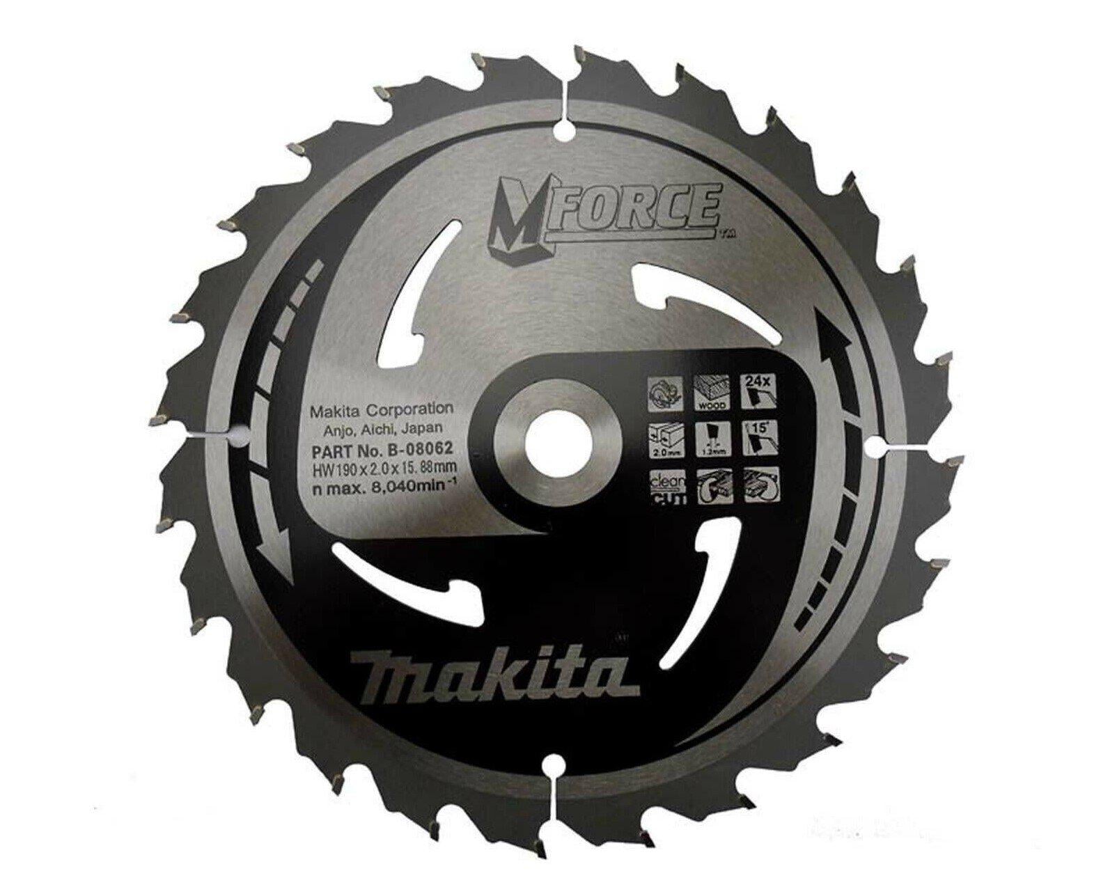 Диск пильный по дереву Makita M-Force 190х15 мм 24T