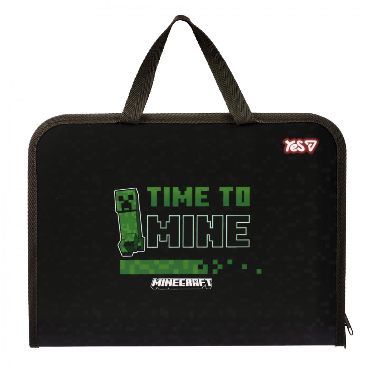Папка-портфель Yes Minecraft Mining FC на молнии с тканевыми ручками (492357)