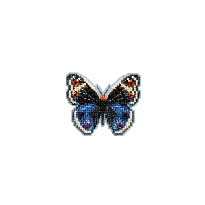 Набір для вишивки хрестиком Mill Hill MH181711 Blue Pansy Butterfly (43829)