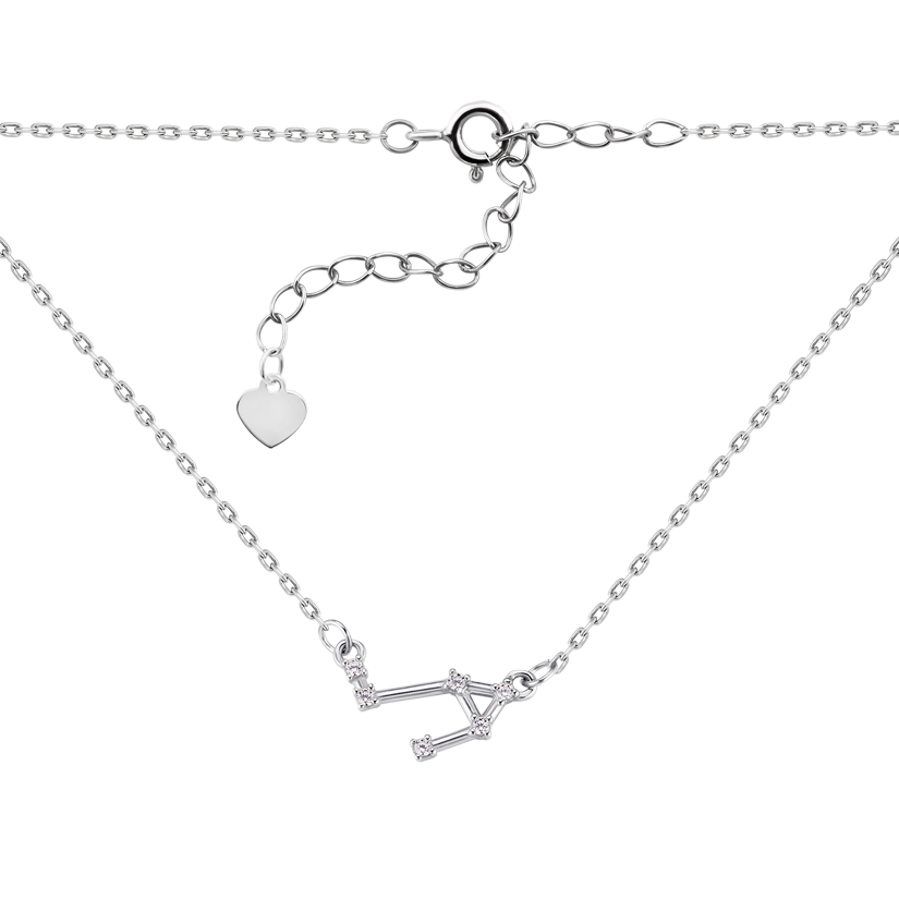 Колье серебряное Весы с сиянием фианитов