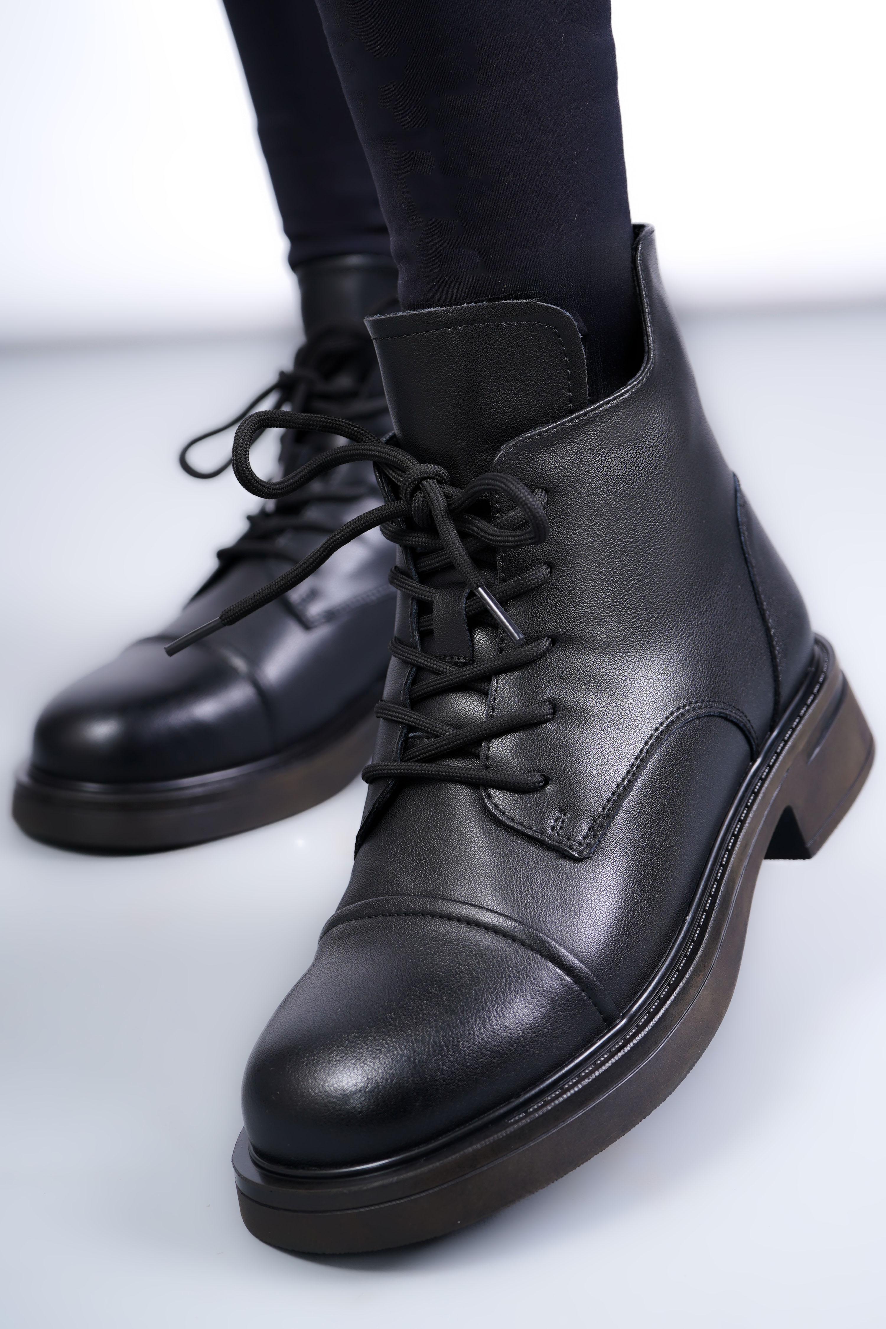 Ботинки женские Where Uwear AS150-L576-1VZM 346636 натуральная кожа р. 39 Черный (346636_39)