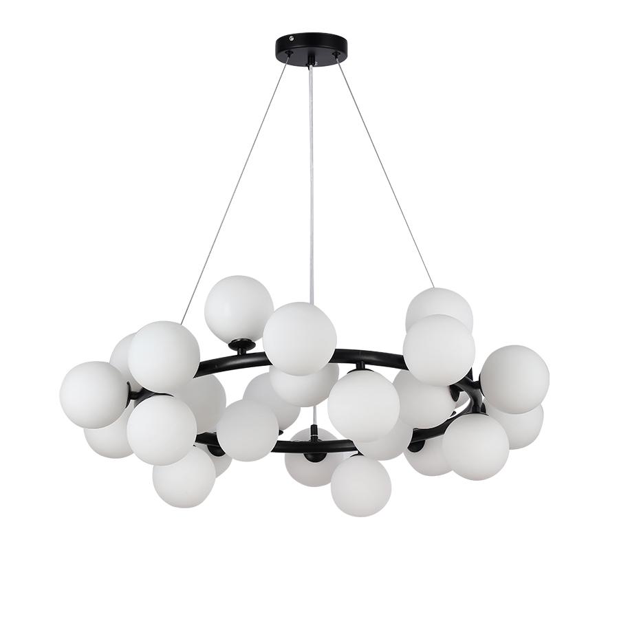 Люстра молекула подвесная Levistella 7841019-25 BK/WH плафоны белые Черный
