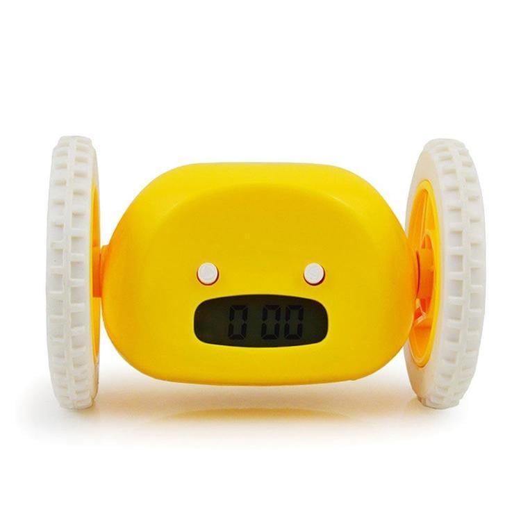 Убегающий будильник на колесиках Yellow