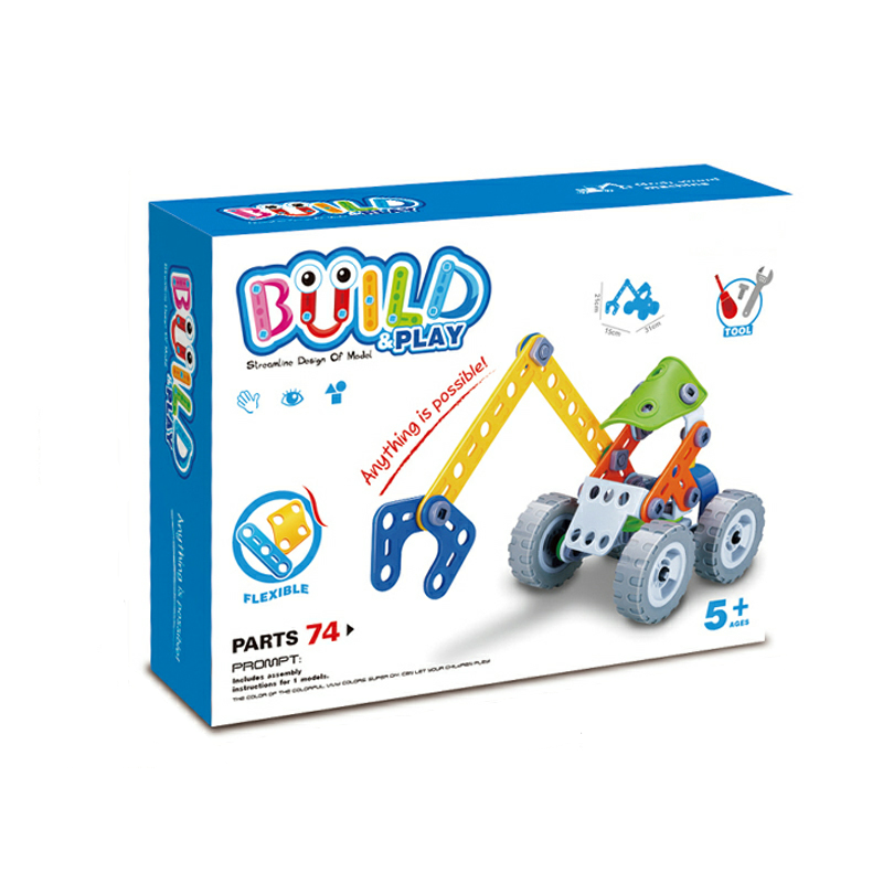 Развивающий болтовой STEM конструктор Build&Play Экскаватор 74 детали - фото 7 Развивающий болтовой STEM конструктор Build&Play Экскаватор 74 детали - фото 7