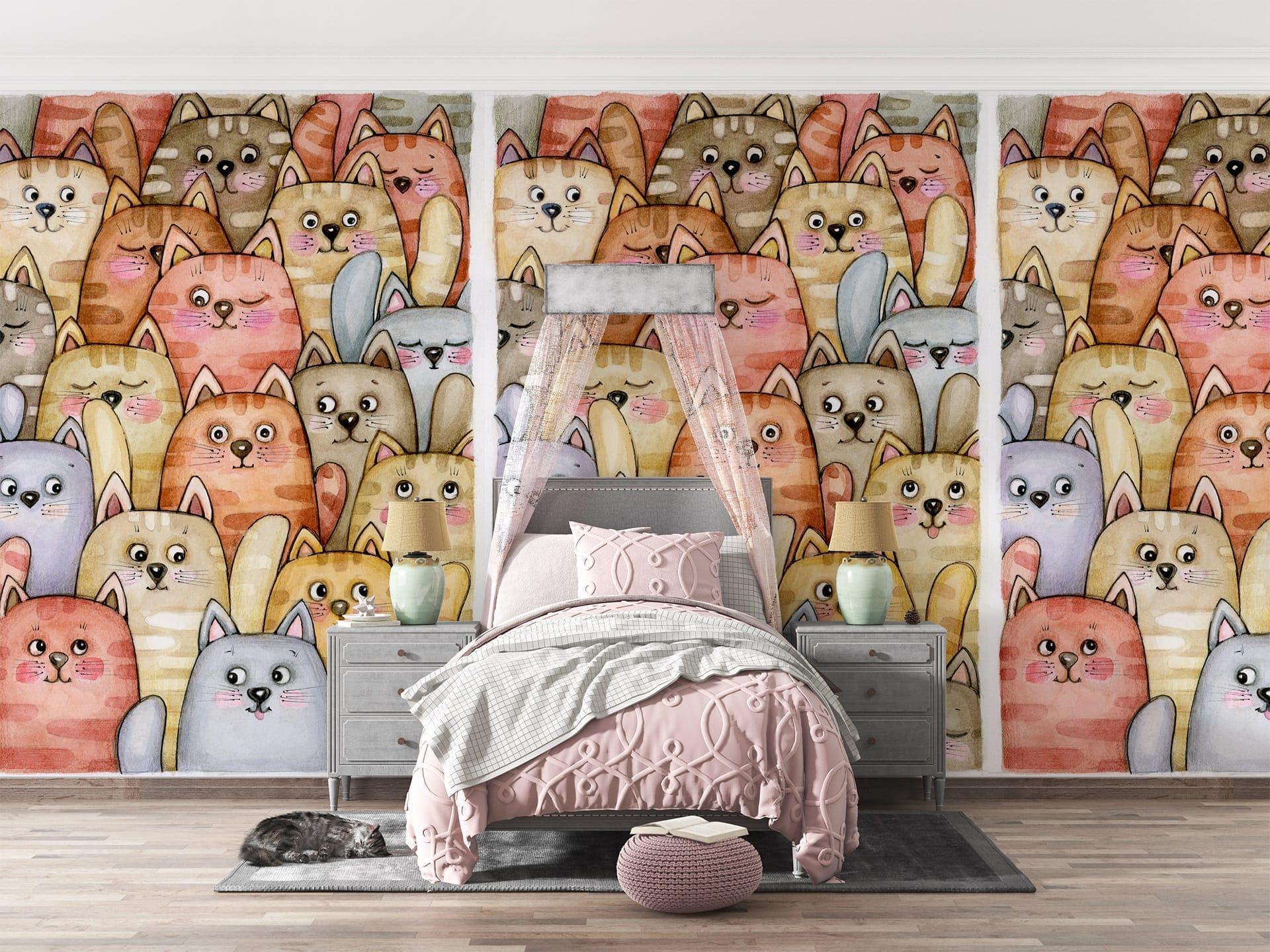 Фотообои флизелиновые Styleo Print-walls Сказочные кошки 0238 300х200 см (Pw-0238)