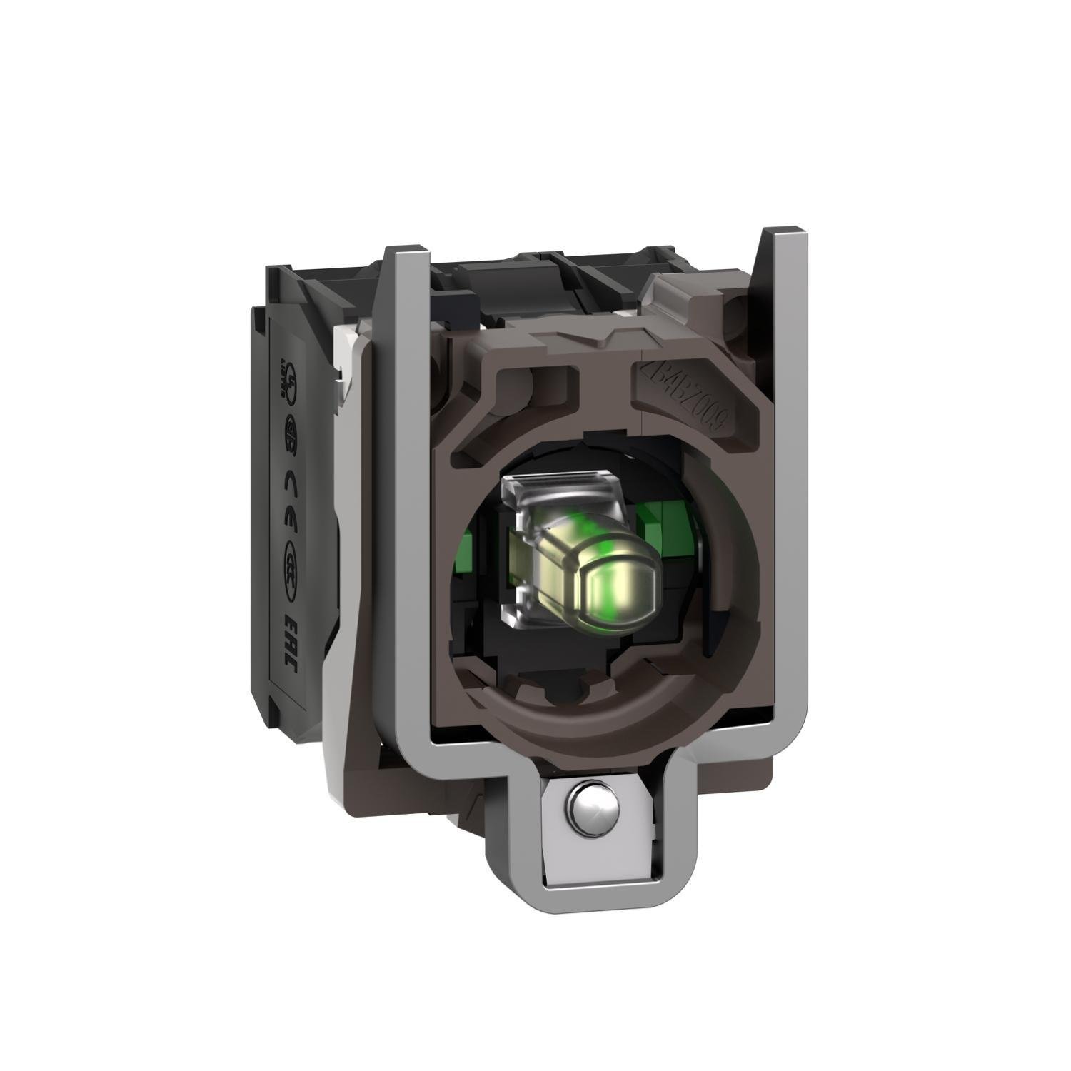 Кнопка Schneider Electric Harmony XB4 с подсветкой 2NO LED 24V Белый (ZB4BW0B13)