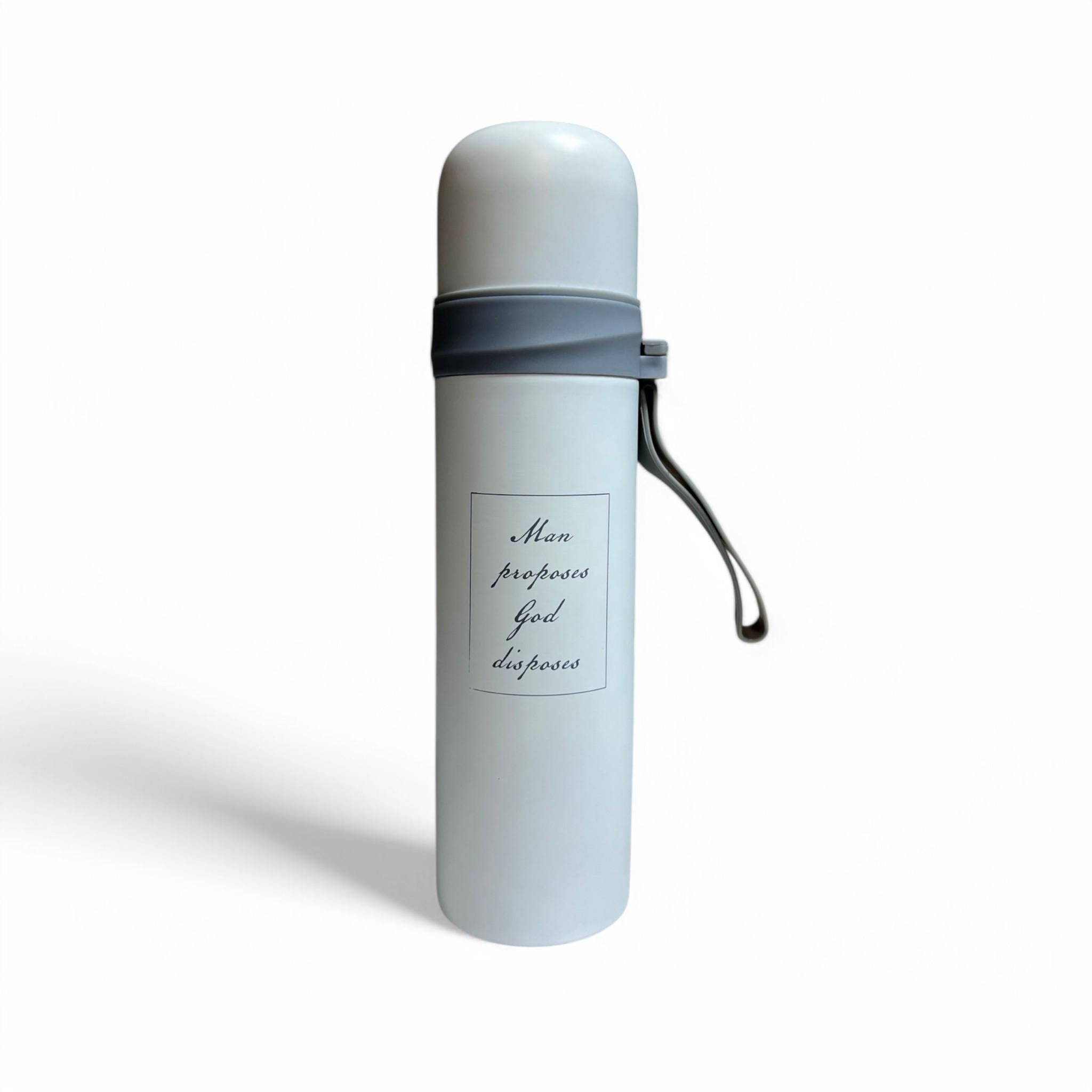 Термос UKC T144-60 с чашкой нержавеющая сталь 500 мл White (Т_Т144/60White)