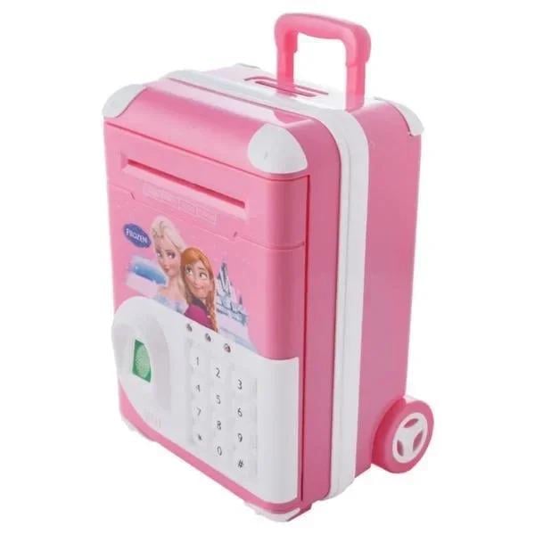 Копилка детская электронная EL-510-4 Frozen музыкальная с отпечатком пальца Розовый