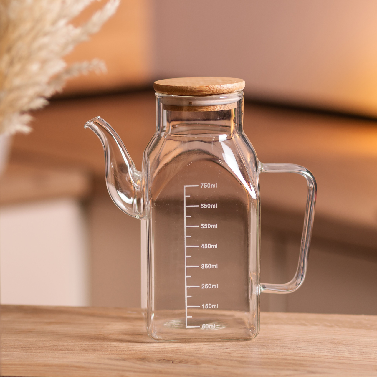 Ємність для олії та оцту з бамбуковою кришкою 750 мл (HP-34-1) - фото 6