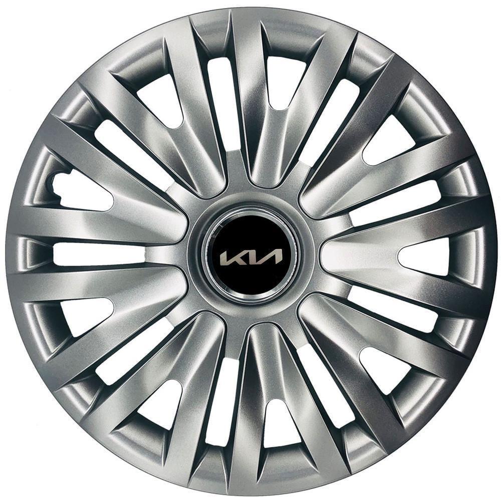 Колпаки SJS 217 с логотипом Kia NEW 4 шт. R14 Серебряный (2789080866)