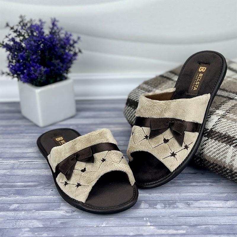 Домашні тапочки жіночі БЕЛСТА Е-0088-38-1 24,5 см p. 38 Коричневий (66713322)