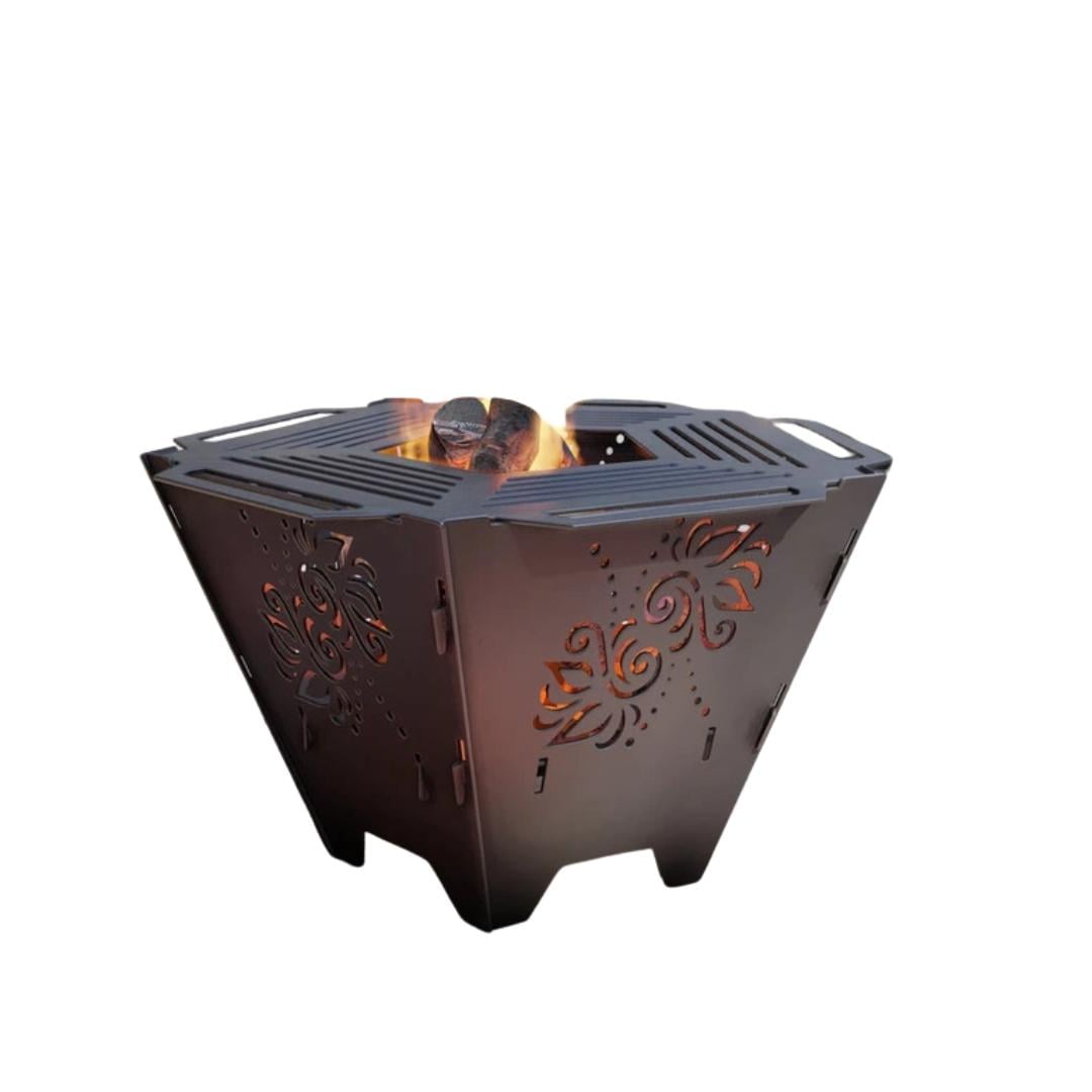 Чаша для очага Carino пятигранная разборная V5 с решеткой гриль 802х787х480 мм металл 3 мм (34183493)